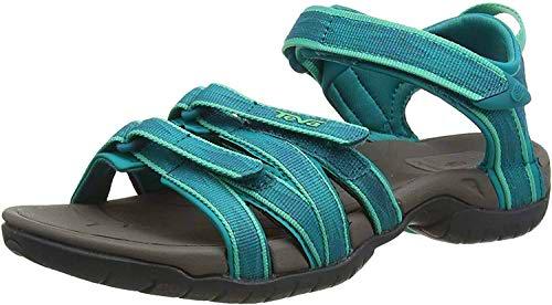 Teva Tira, Sandalias de Punta Descubierta Mujer, Multicolor (Falcon Teal Blue Htlb), 37 EU