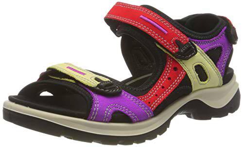 Ecco Mujer Offroad 822083 Leather Multicolor Hibiscus Sandalias 38 EU