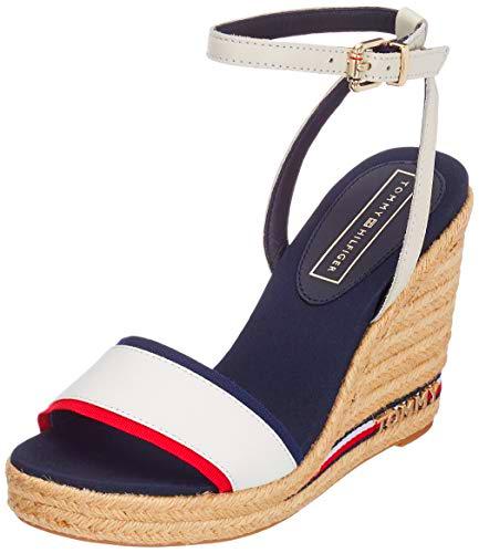 Tommy Hilfiger Iconic Elena Corporate Ribbon, Sandalias con Plataforma para Mujer