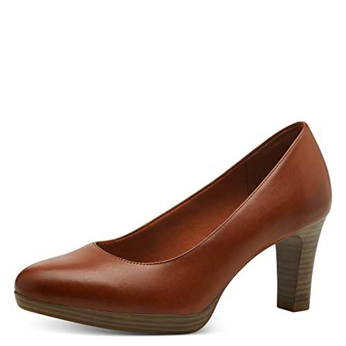 Tamaris Mujer Zapatos de tacón, señora Zapatos de tacón Clásicas,TOUCHit,Zapato de Negocios,Zapato de Corte,Pump de Oficina,Cognac,37 EU