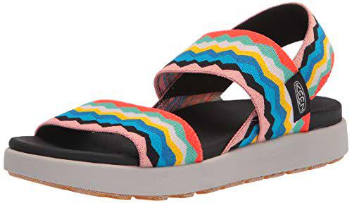 Keen ELLE Backstrap-W, Sandalia. Mujer, Black Peach Pearl, 37 EU